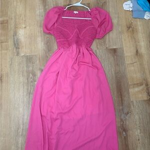 Elegant Pink Maxi Dress